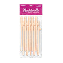 Bachelorette Party Favors Dicky Sipping Straws Flesh 10pc. - Zinful Pleasures