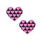 Neva Nude Pasty Hearts On Heart UV Pk/Bk - Zinful Pleasures